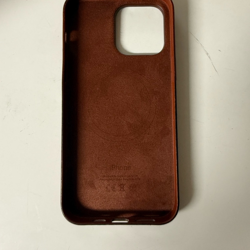 Apple Brown Sleek Leather Phone Case